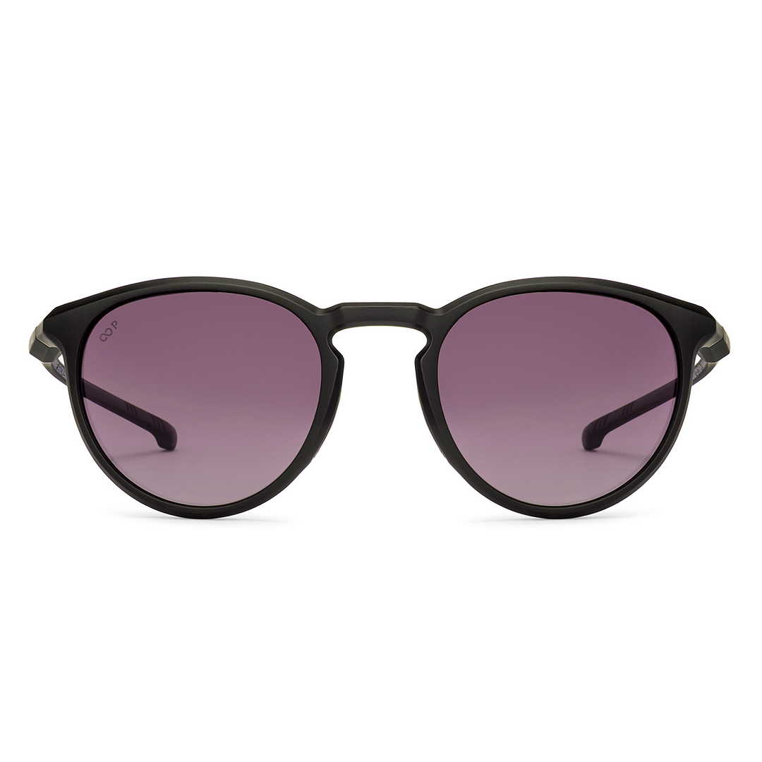 Purple Gradient Matte Black Full Rim Round Vincent Chase VC Sun