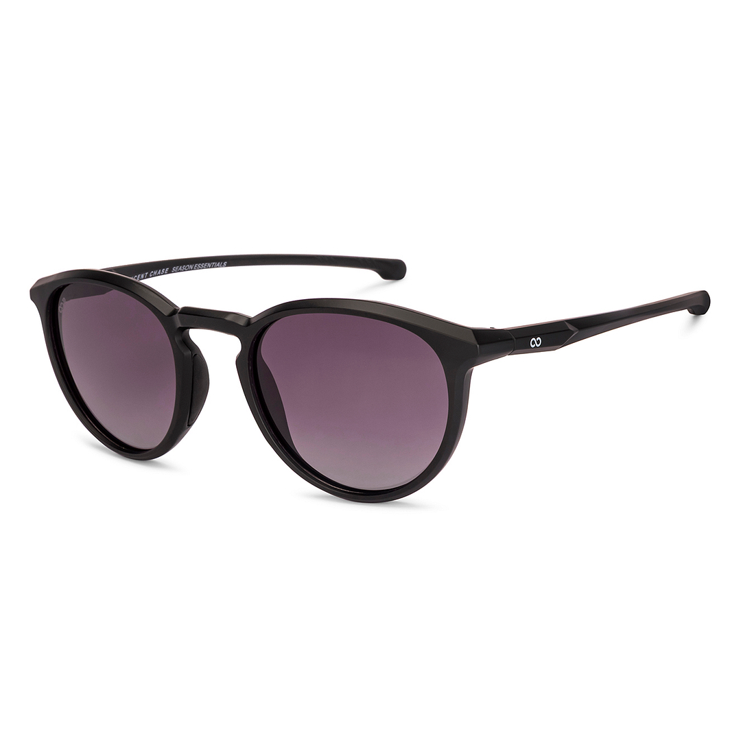 v∀v Purple Gradient Matte Black Full Rim Round Vincent Chase VC Sun