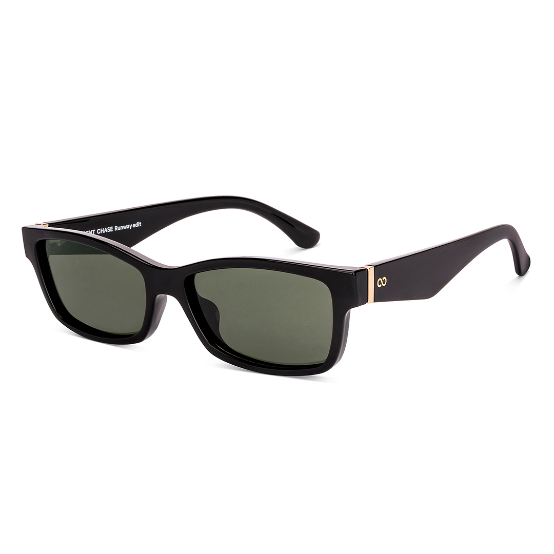 Buy Green Black Full Rim Rectangle Vincent Chase Polarized Non