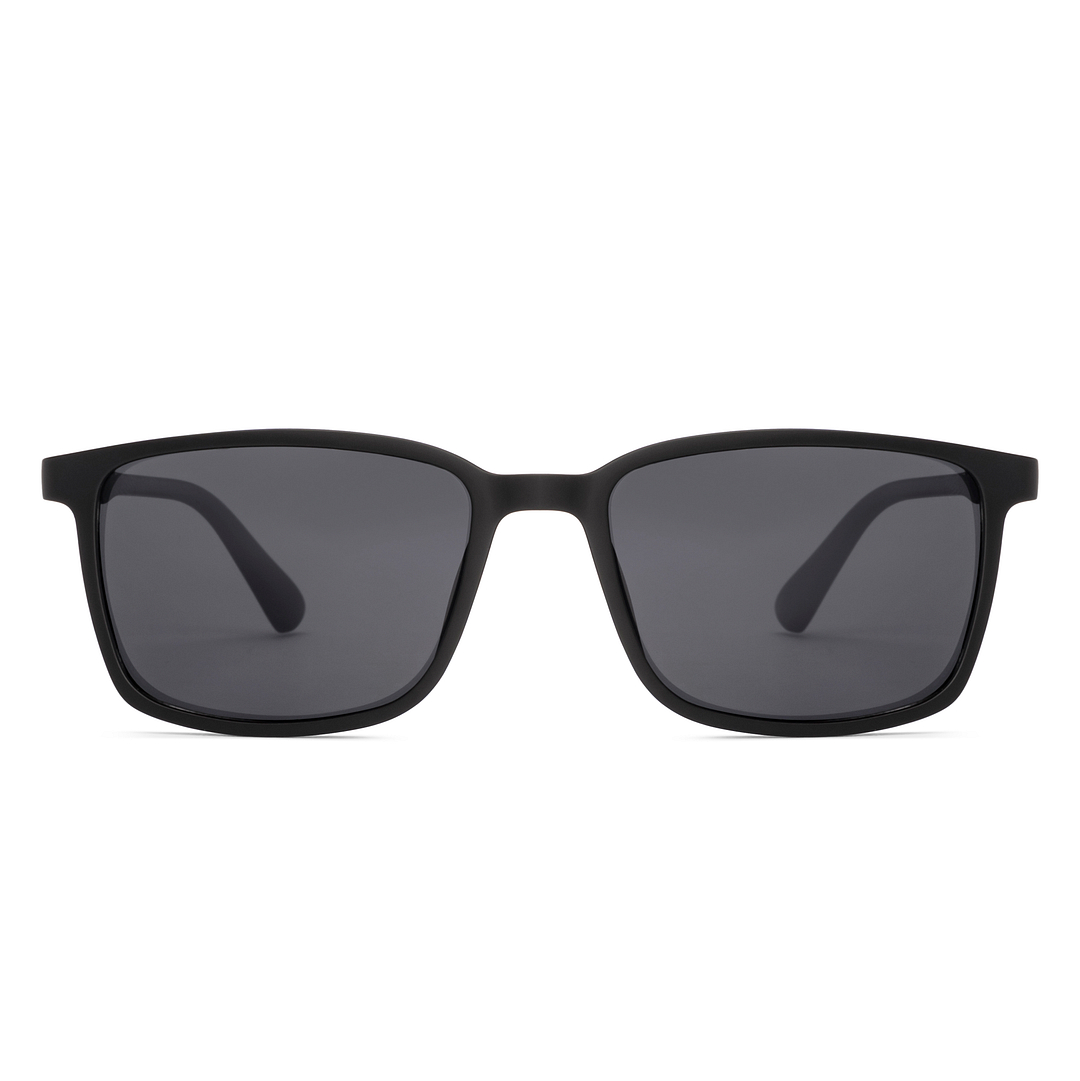 Buy Grey Black Full Rim Rectangle Vincent Chase Online Sun Non
