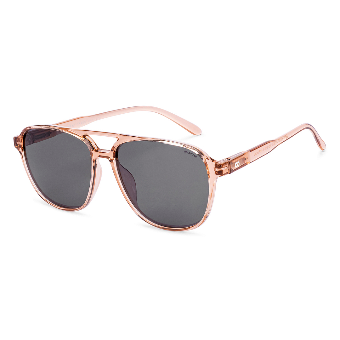 Grey Brown Transparent Full Rim Square Vincent Chase VC Sun Non