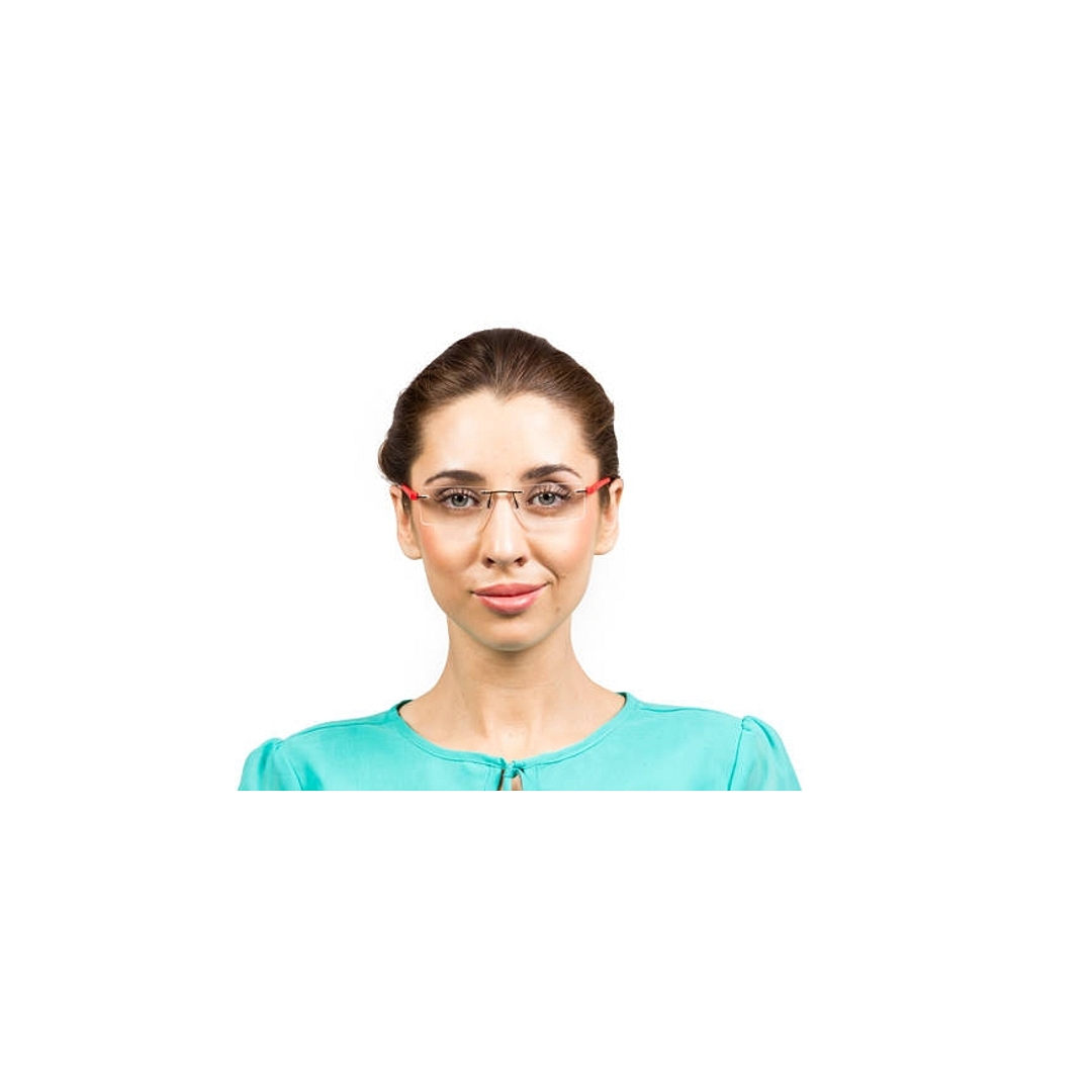 Lenskart Air Online Red Rimless Rectangle right side
