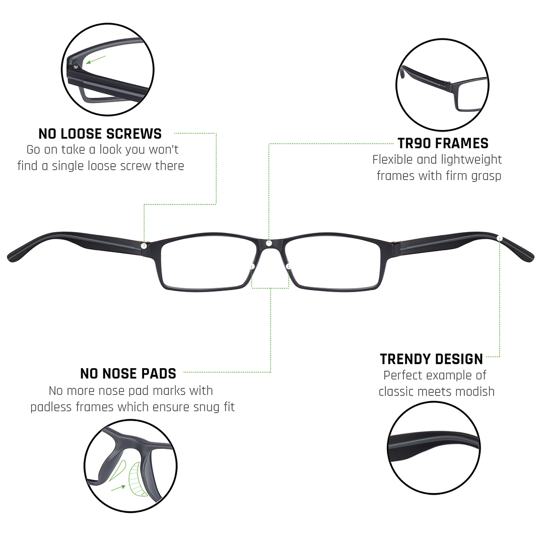 Lenskart Air Online Black Full Rim Rectangle left side