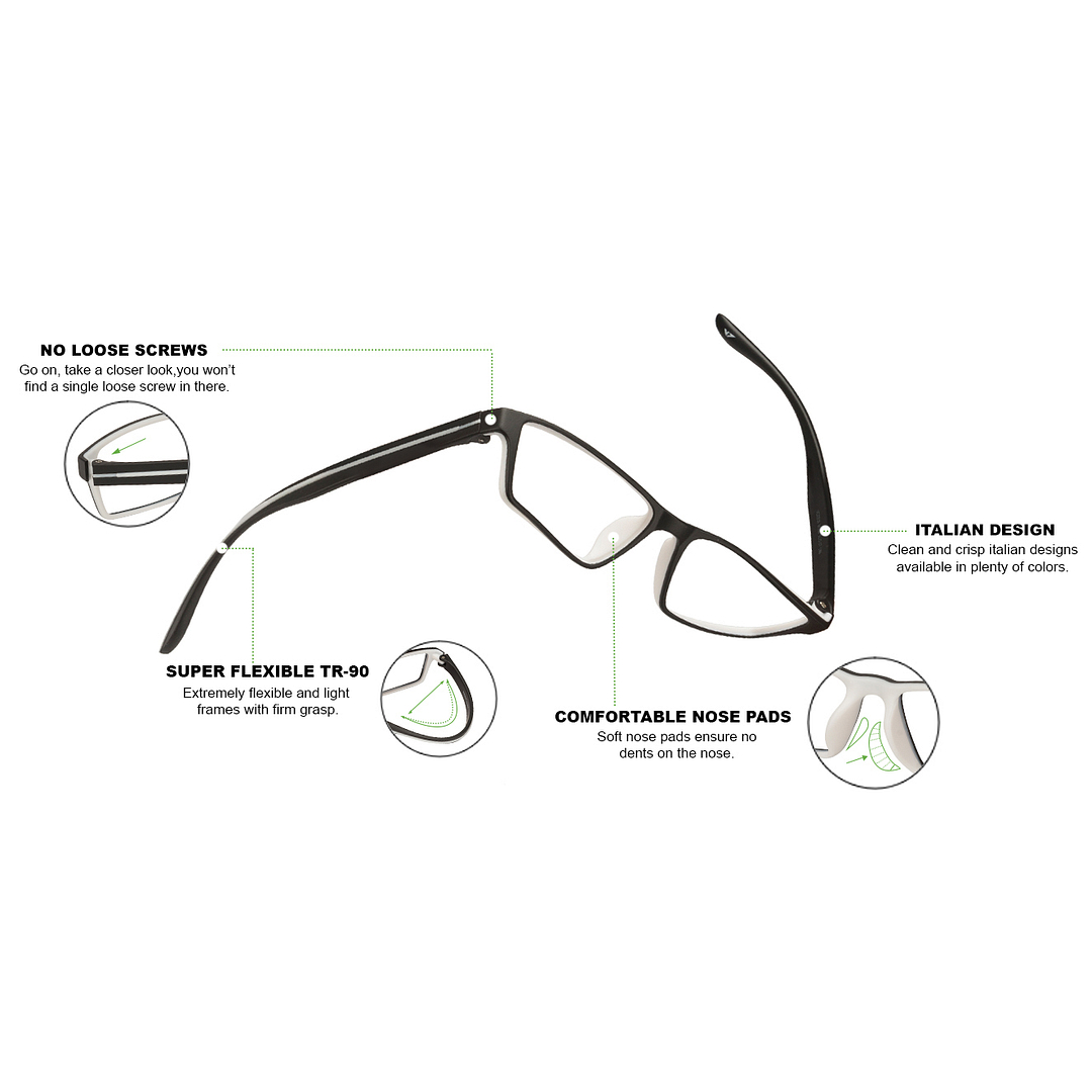 Lenskart Air Online Black Full Rim Rectangle right side