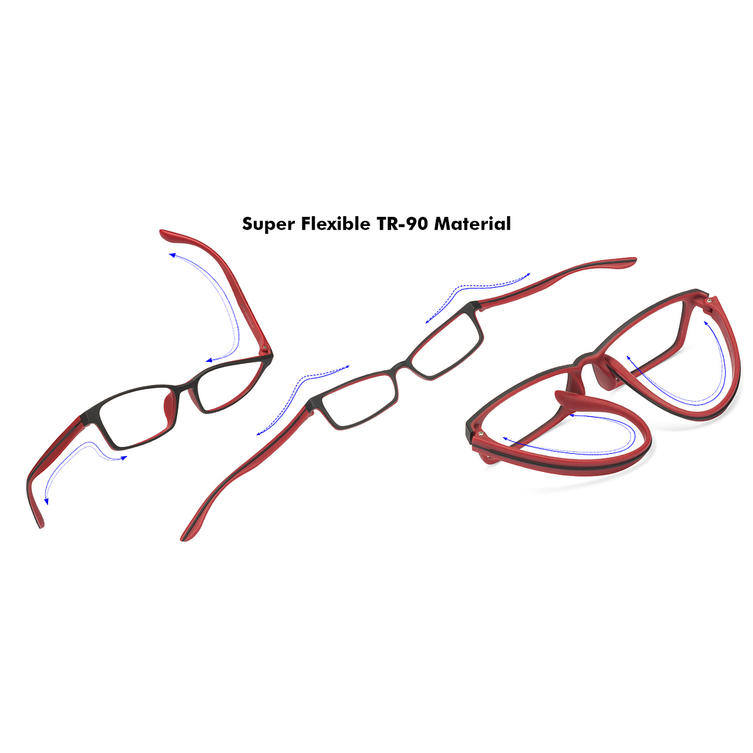 Lenskart Air Online Red Full Rim Rectangle right side