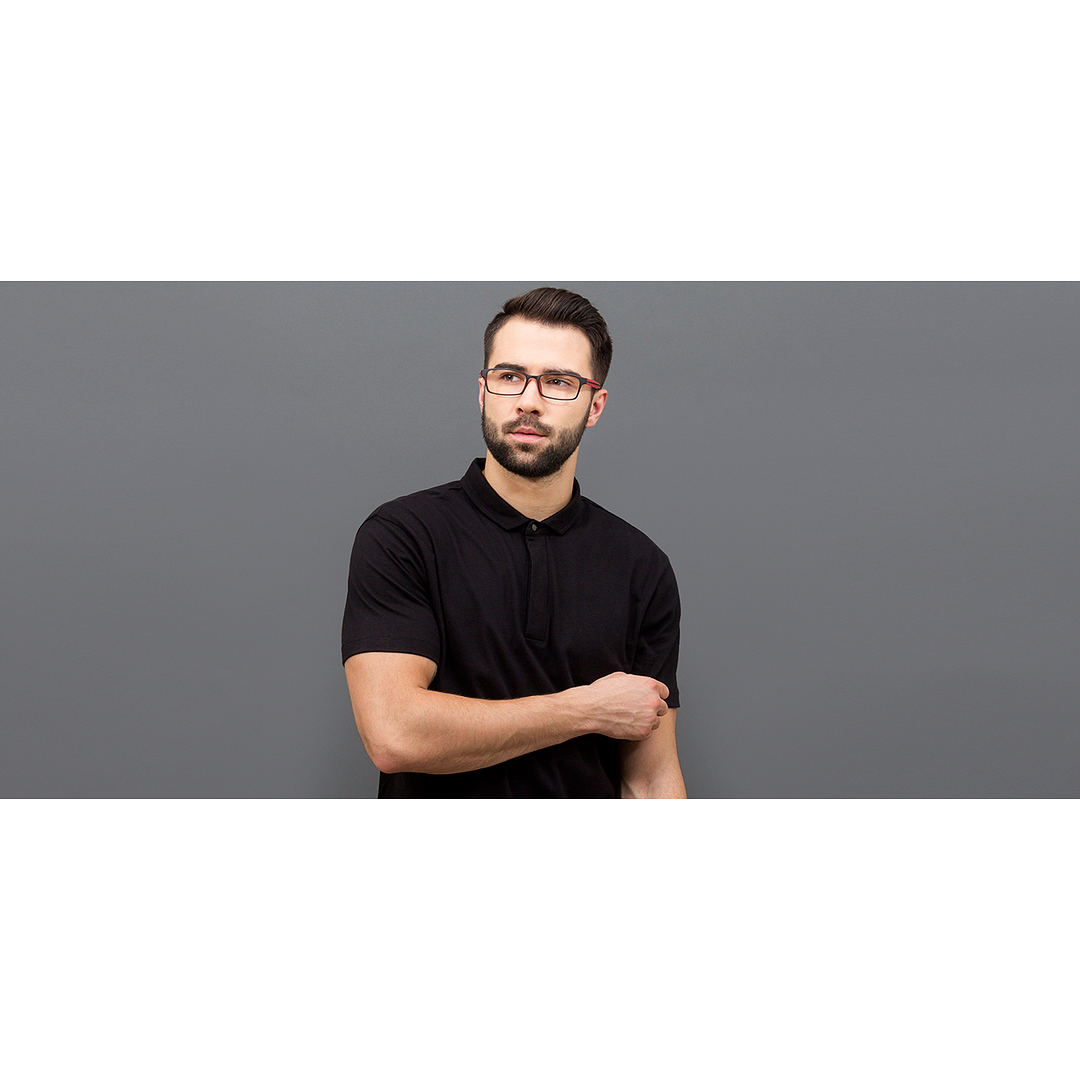 Lenskart Air Online Red Full Rim Rectangle left side