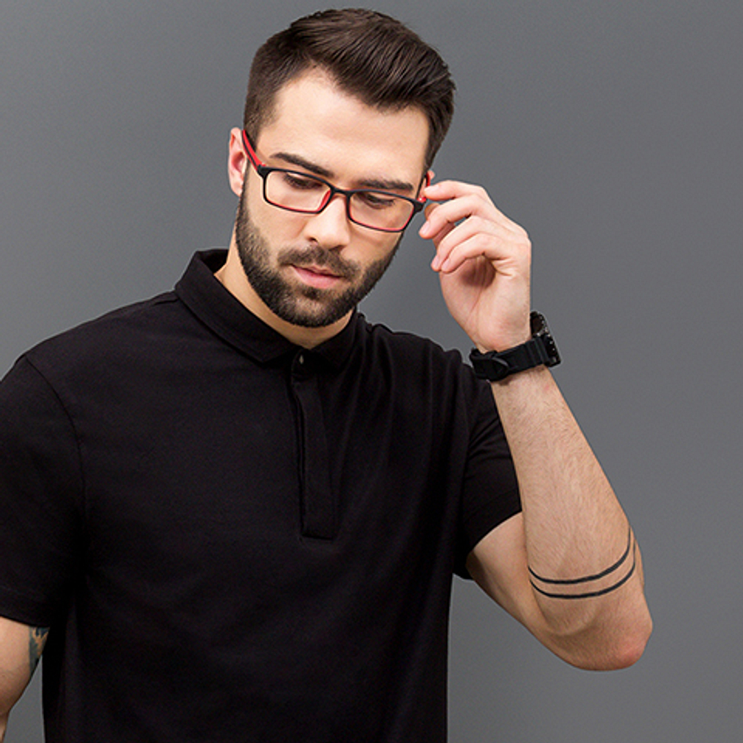 Lenskart Air Online Red Full Rim Rectangle right side