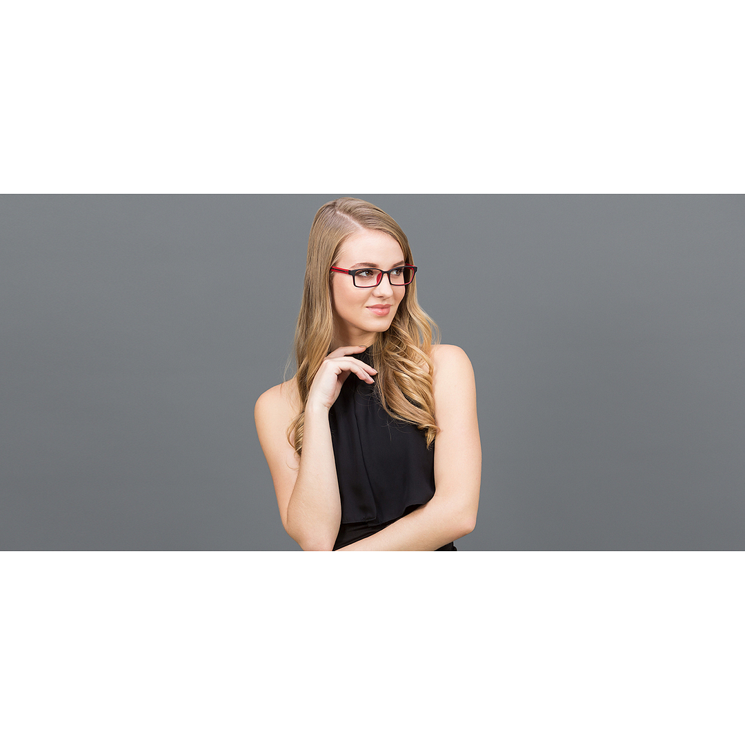 Lenskart Air Online Red Full Rim Rectangle left side