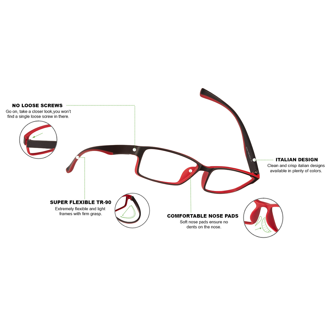 Lenskart Air Online Red Full Rim Rectangle right side