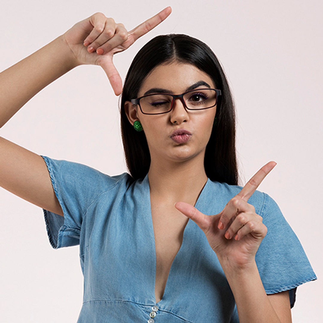 Lenskart Air Online Red Full Rim Rectangle left side