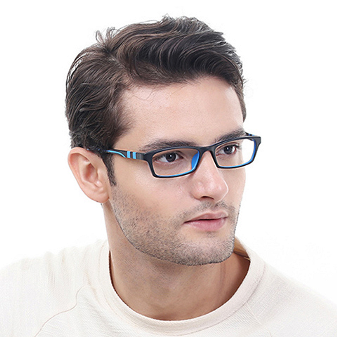 Lenskart Air Online Black Blue Full Rim Rectangle left side