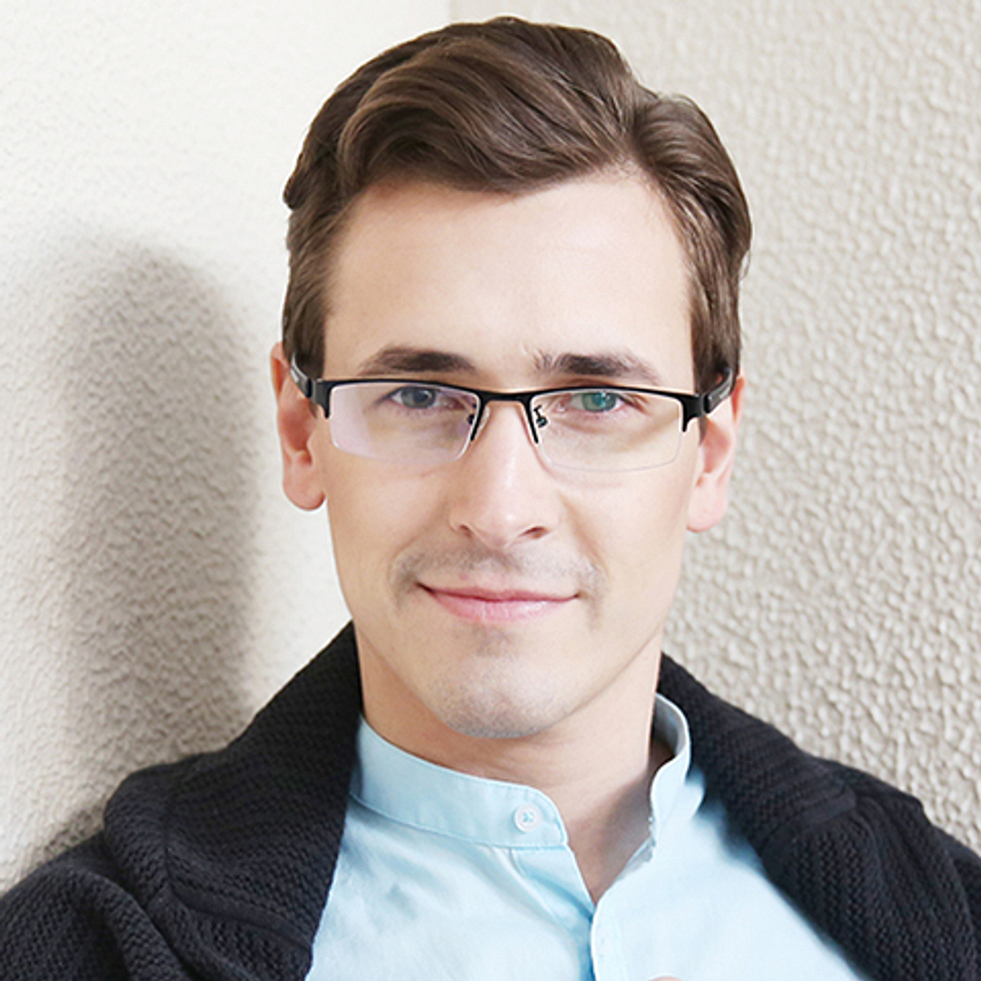 Lenskart Air Online Black Half Rim Rectangle left side