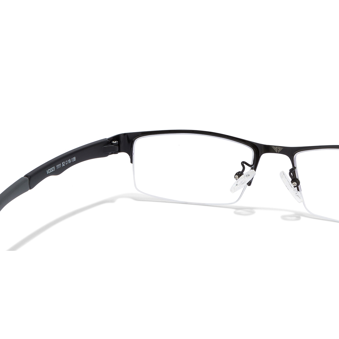 Lenskart Air Online Black Half Rim Rectangle left side