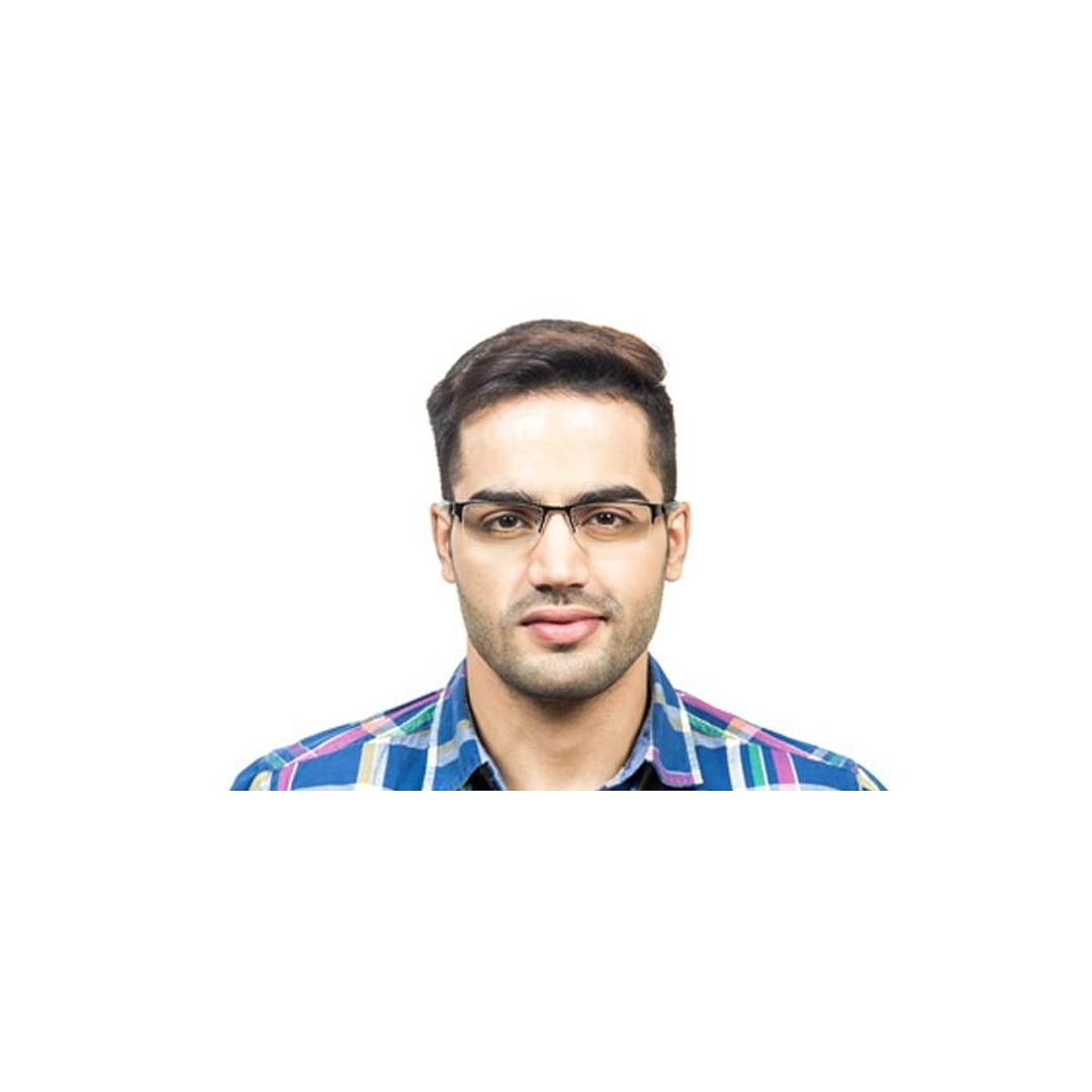 Lenskart Air Online Black Half Rim Rectangle left side