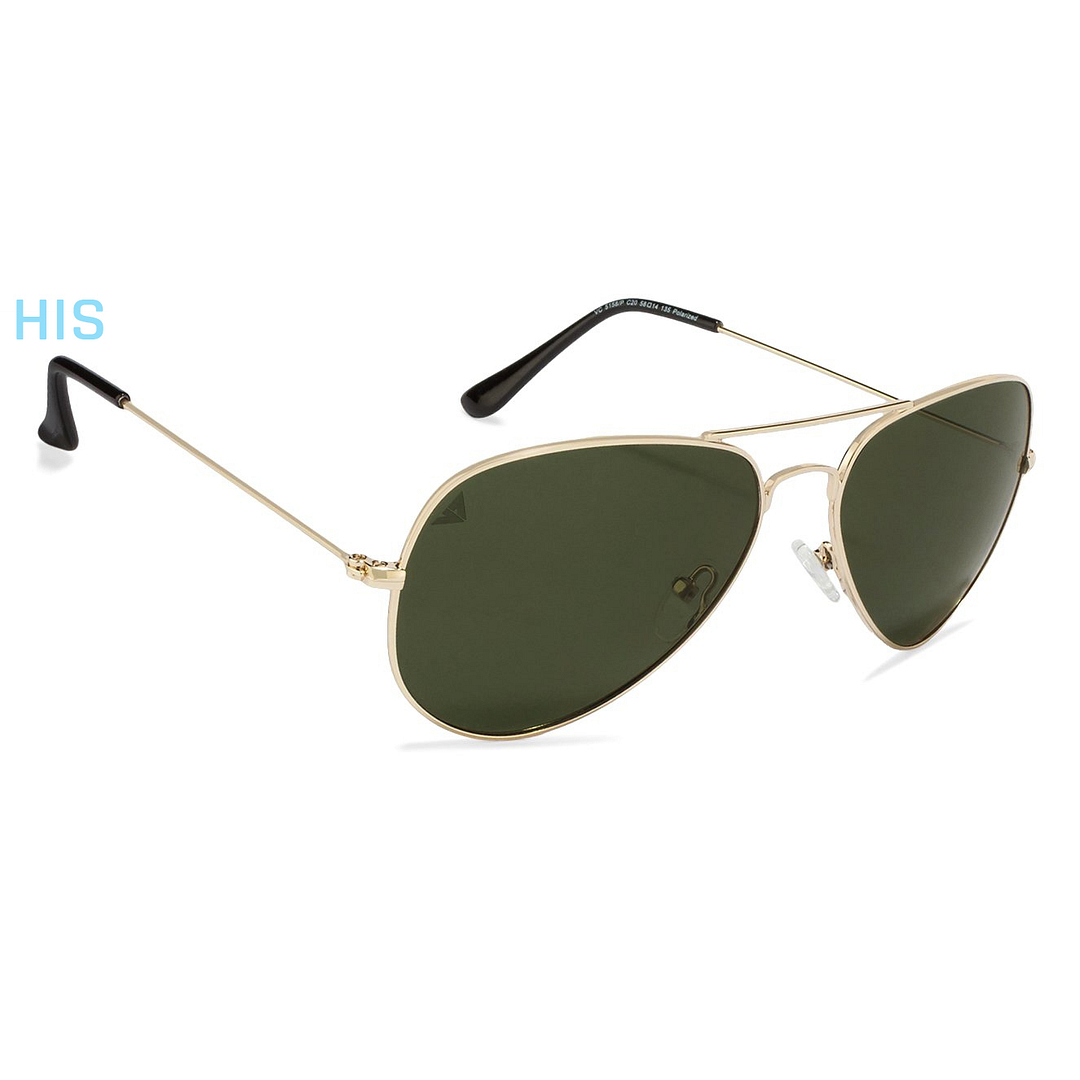 Vincent Chase Online Gold Full Rim Aviator left side