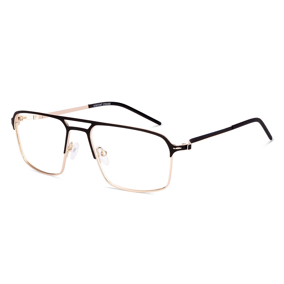 Black Full Rim Square Vincent Chase Turban Edit VCE000364 Eyeglasses