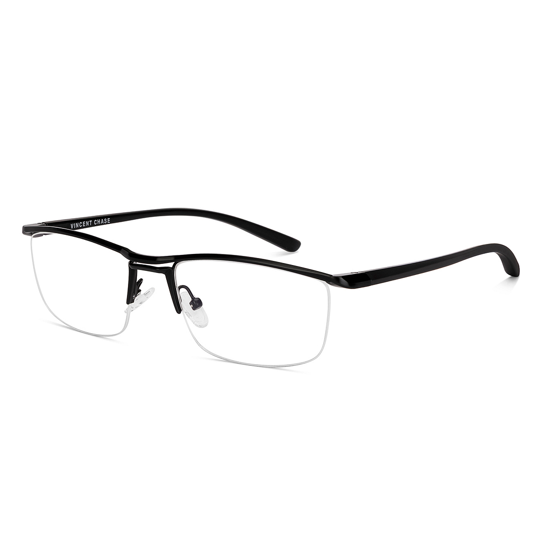 Buy Black Half Rim Rectangle Vincent Chase Ridex VC E000388