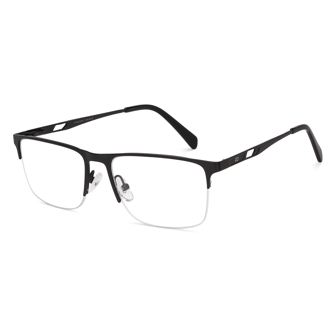 Vincent Chase Black Half Rim Rectangle right side