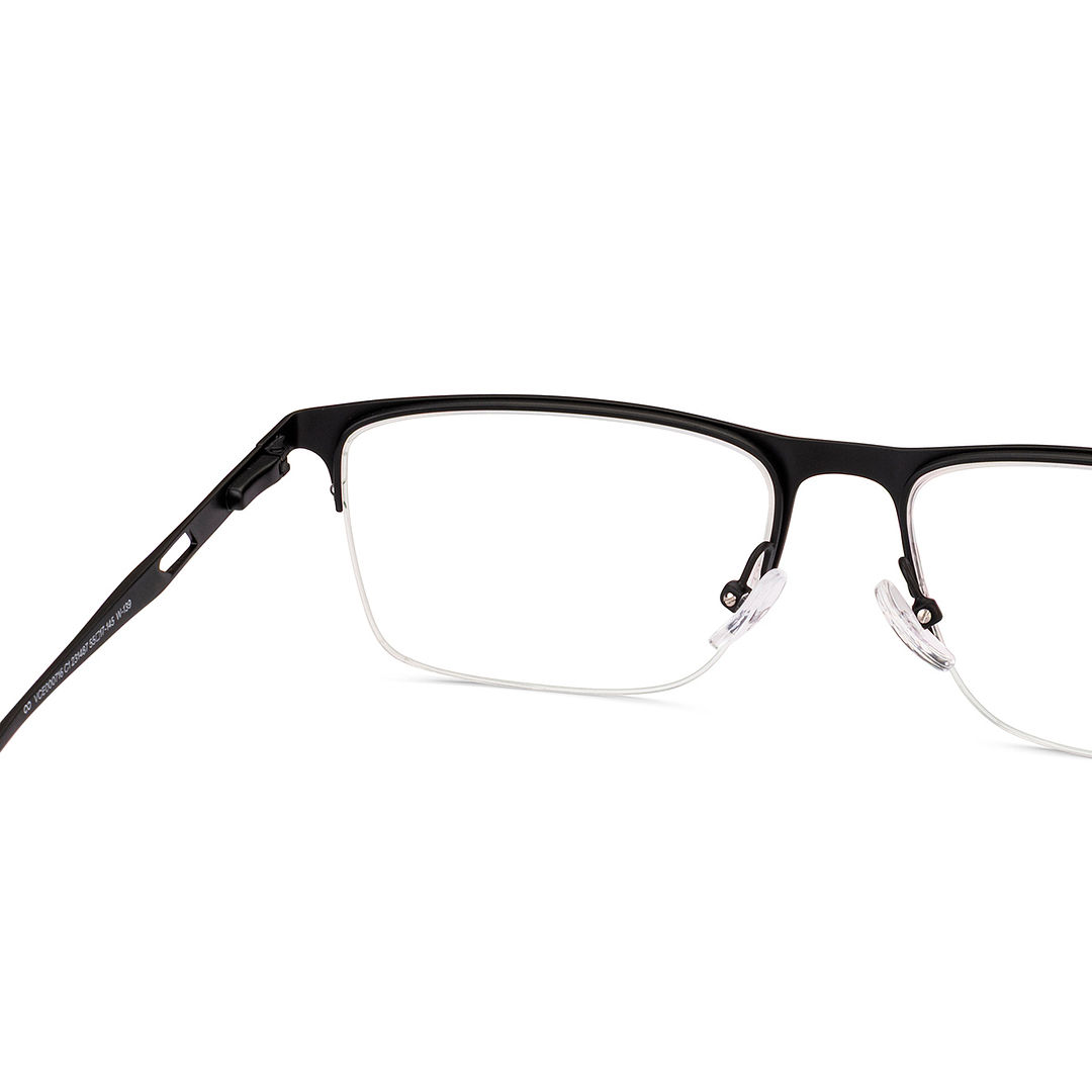 Vincent Chase Black Half Rim Rectangle right side
