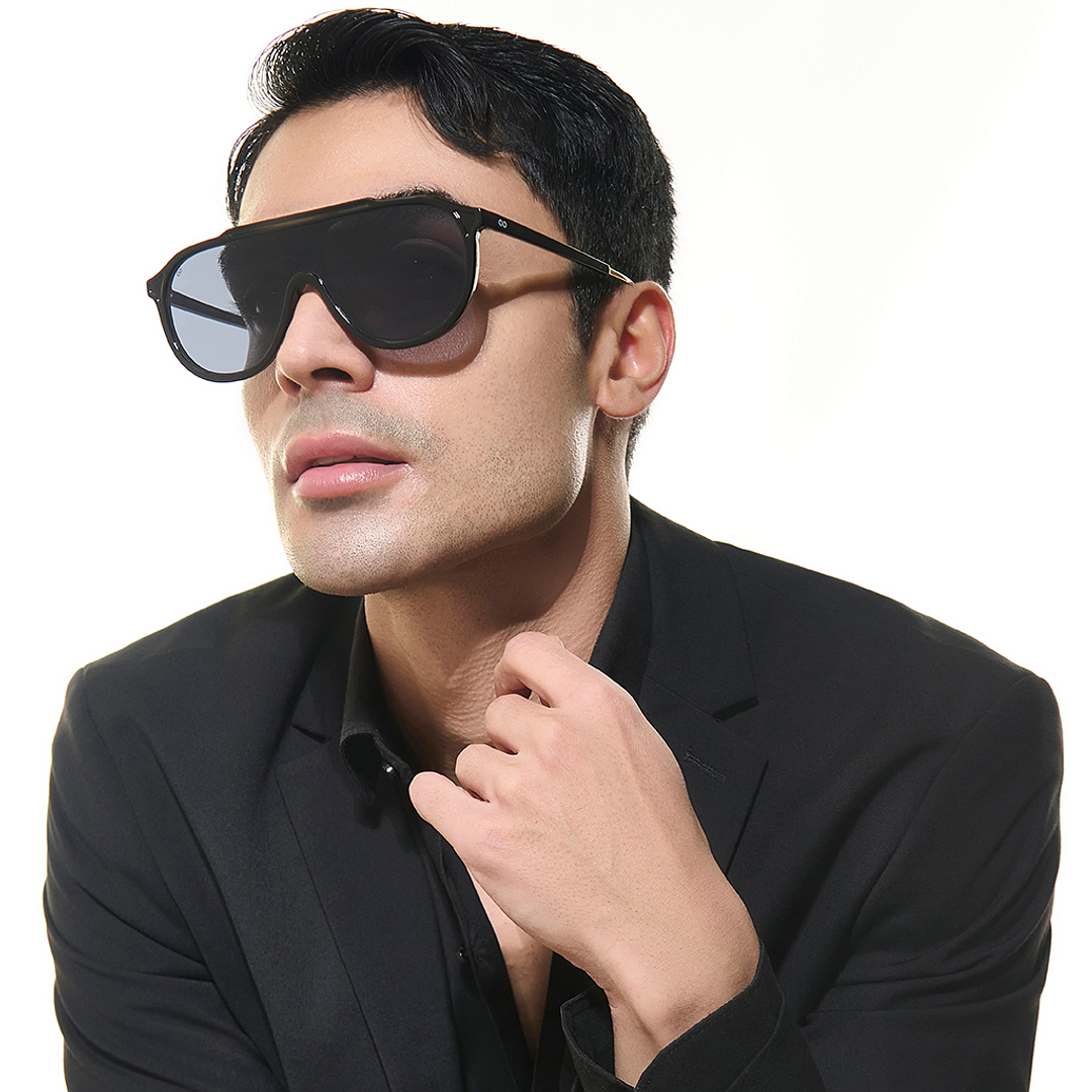 Vincent Chase Online Black Full Rim Aviator left side