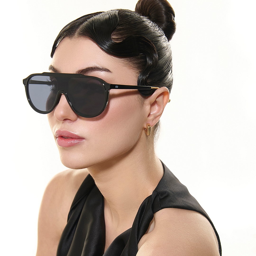 Vincent Chase Online Black Full Rim Aviator left side