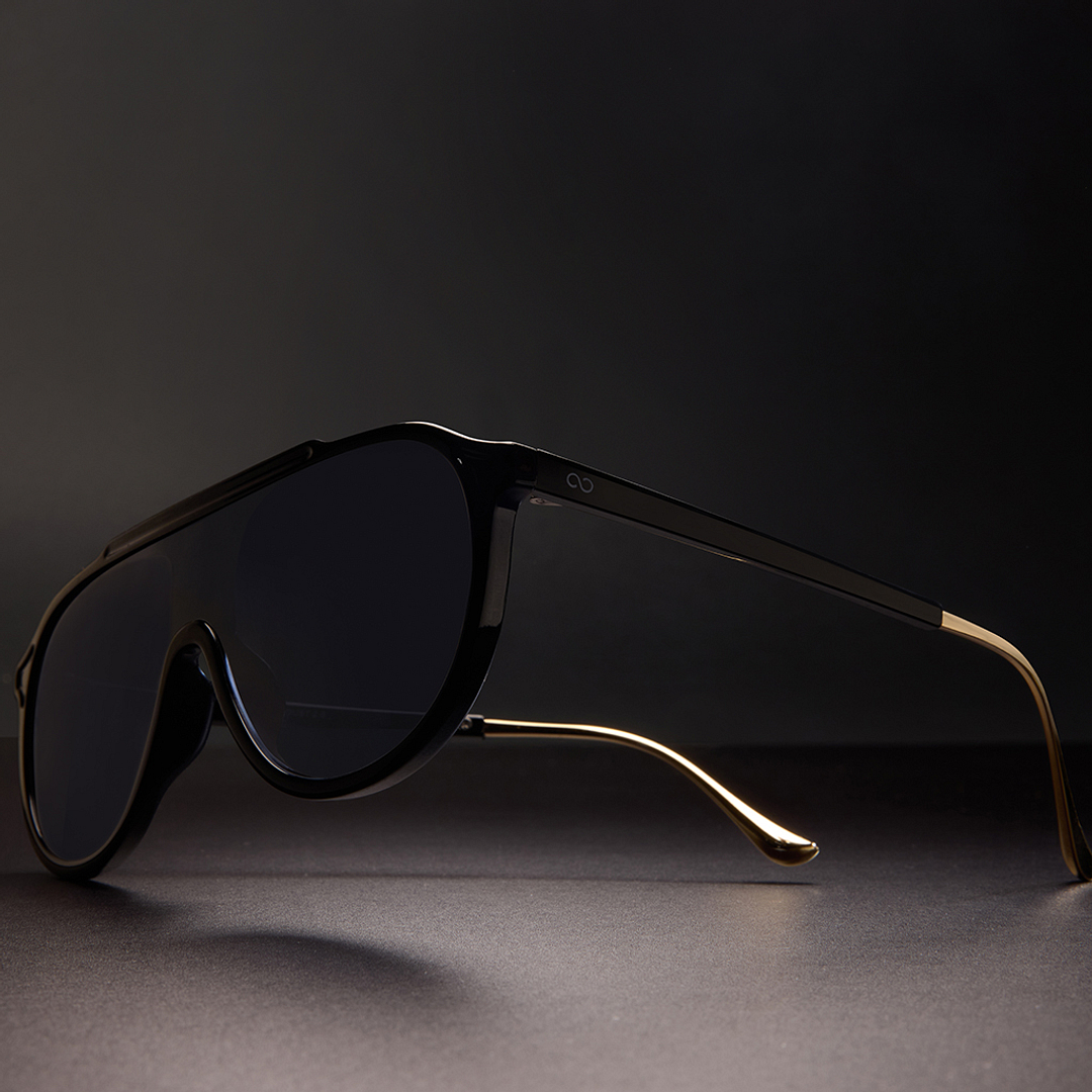 Vincent Chase Online Black Full Rim Aviator left side