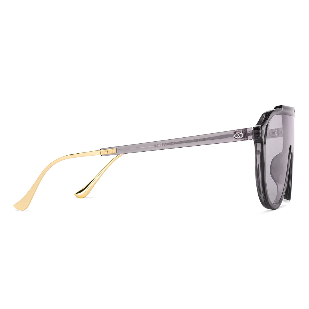 Vincent Chase Online Grey Full Rim Aviator left side