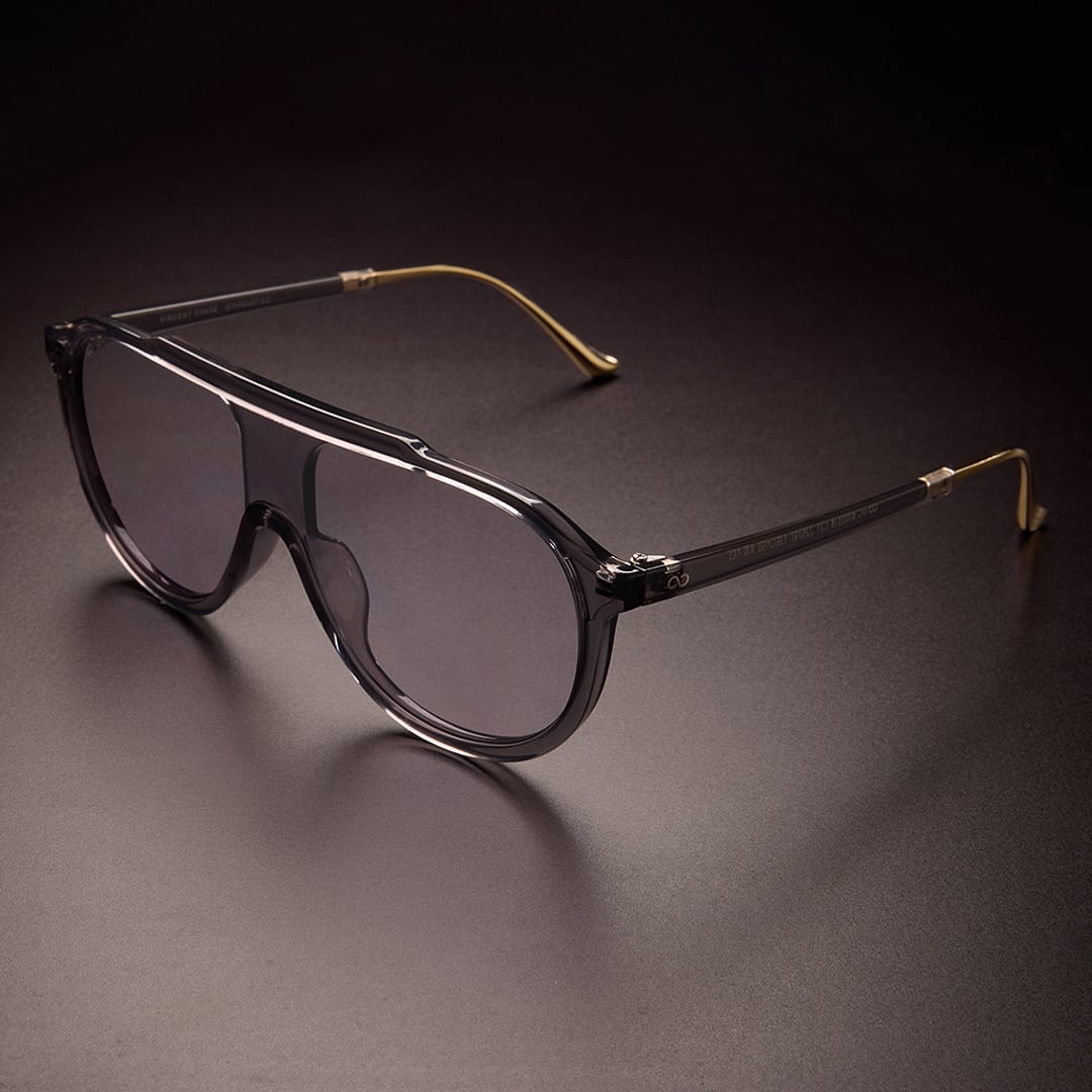 Vincent Chase Online Grey Full Rim Aviator left side