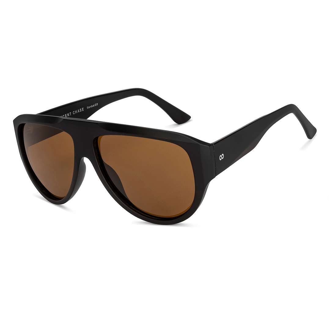 Buy Brown Black Full Rim Aviator Vincent Chase Polarized NON-METAL