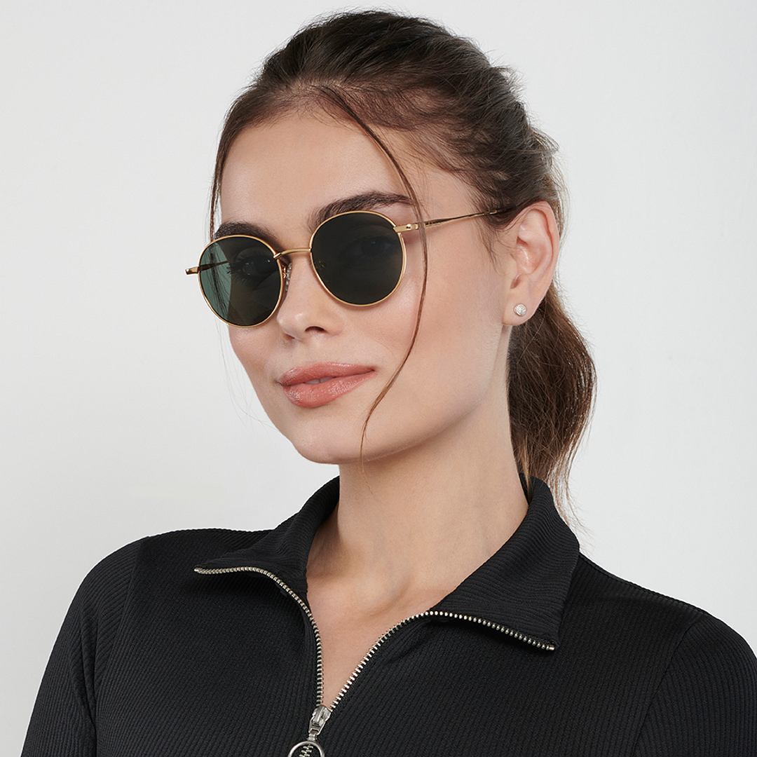 Vincent Chase Polarized Gold Full Rim Round right side