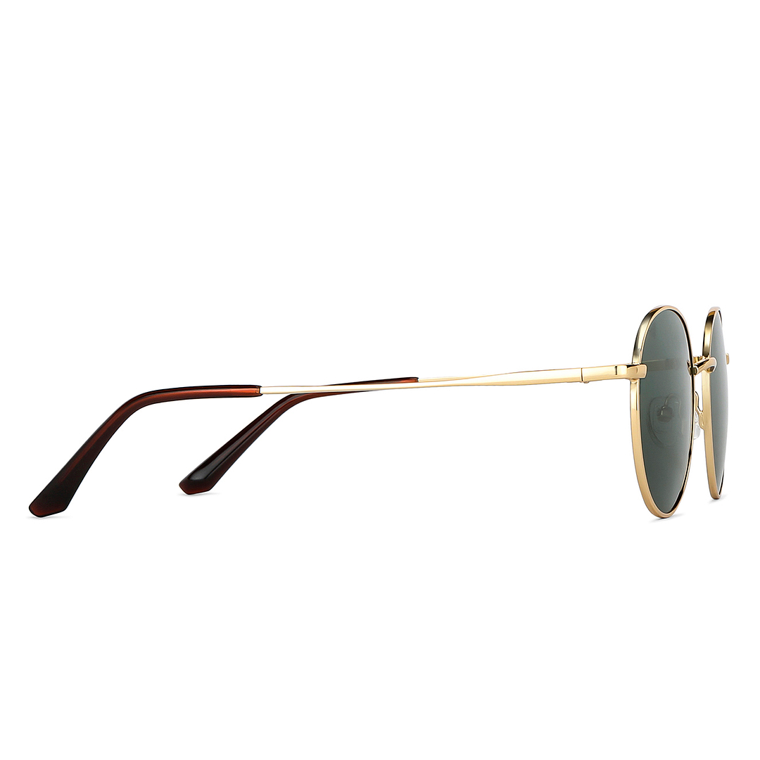 Vincent Chase Polarized Gold Full Rim Round left side