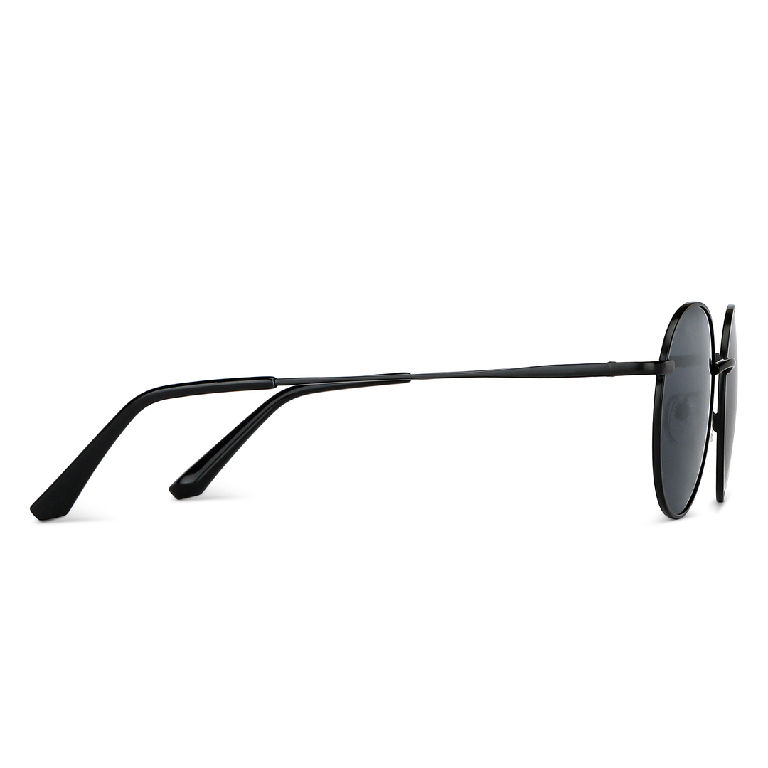 Vincent Chase Polarized Black Full Rim Round left side