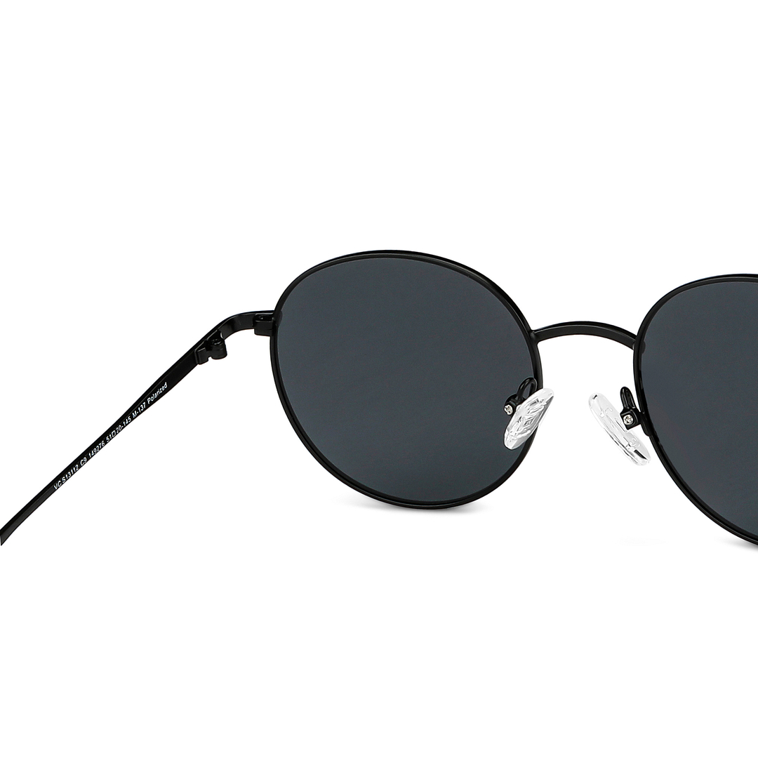 Vincent Chase Polarized Black Full Rim Round right side