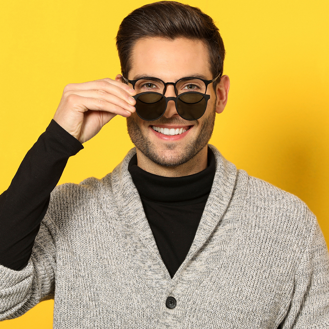 Lenskart Air Online Black Full Rim Round left side