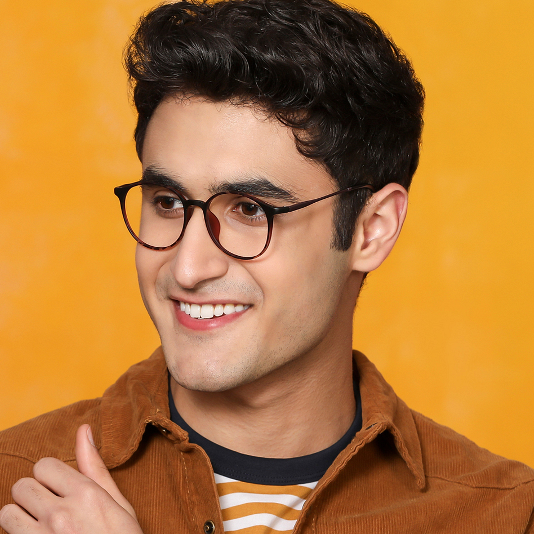 Lenskart Air Online Rose Full Rim Round left side