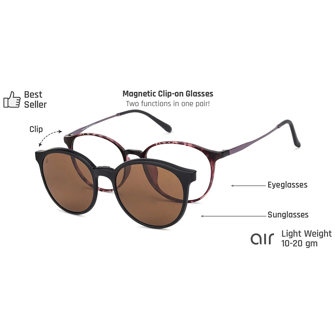 Lenskart Air Online Rose Full Rim Round left side