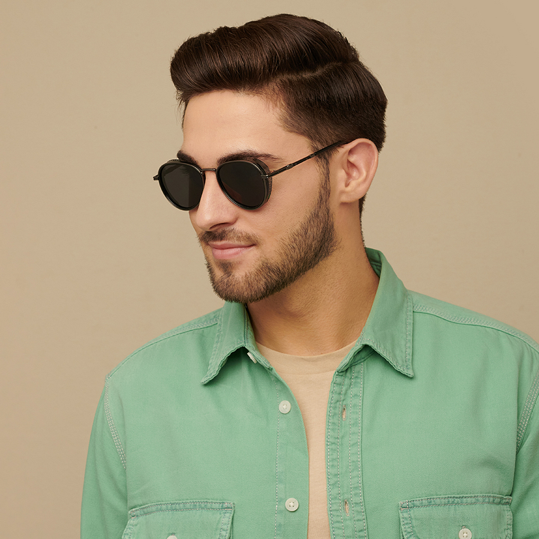 Vincent Chase Polarized Gunmetal Full Rim Aviator right side