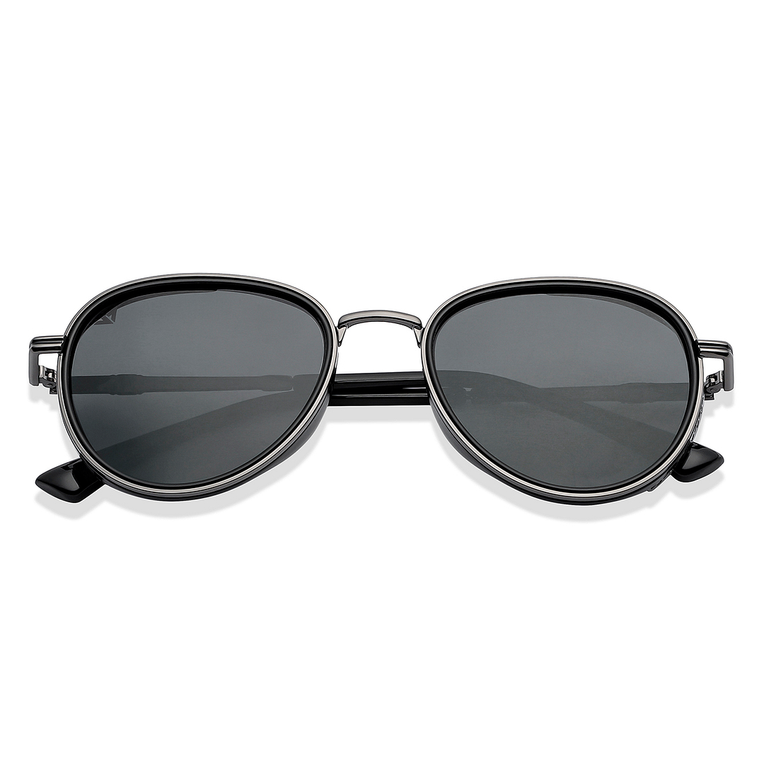 Vincent Chase Polarized Gunmetal Full Rim Aviator left side