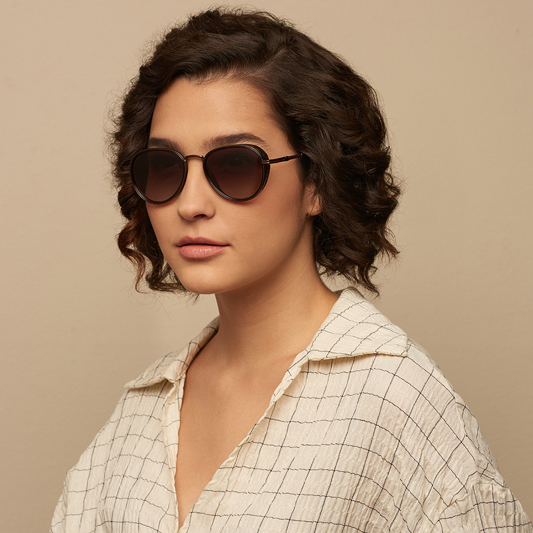 Vincent Chase Polarized Brown Full Rim Aviator right side