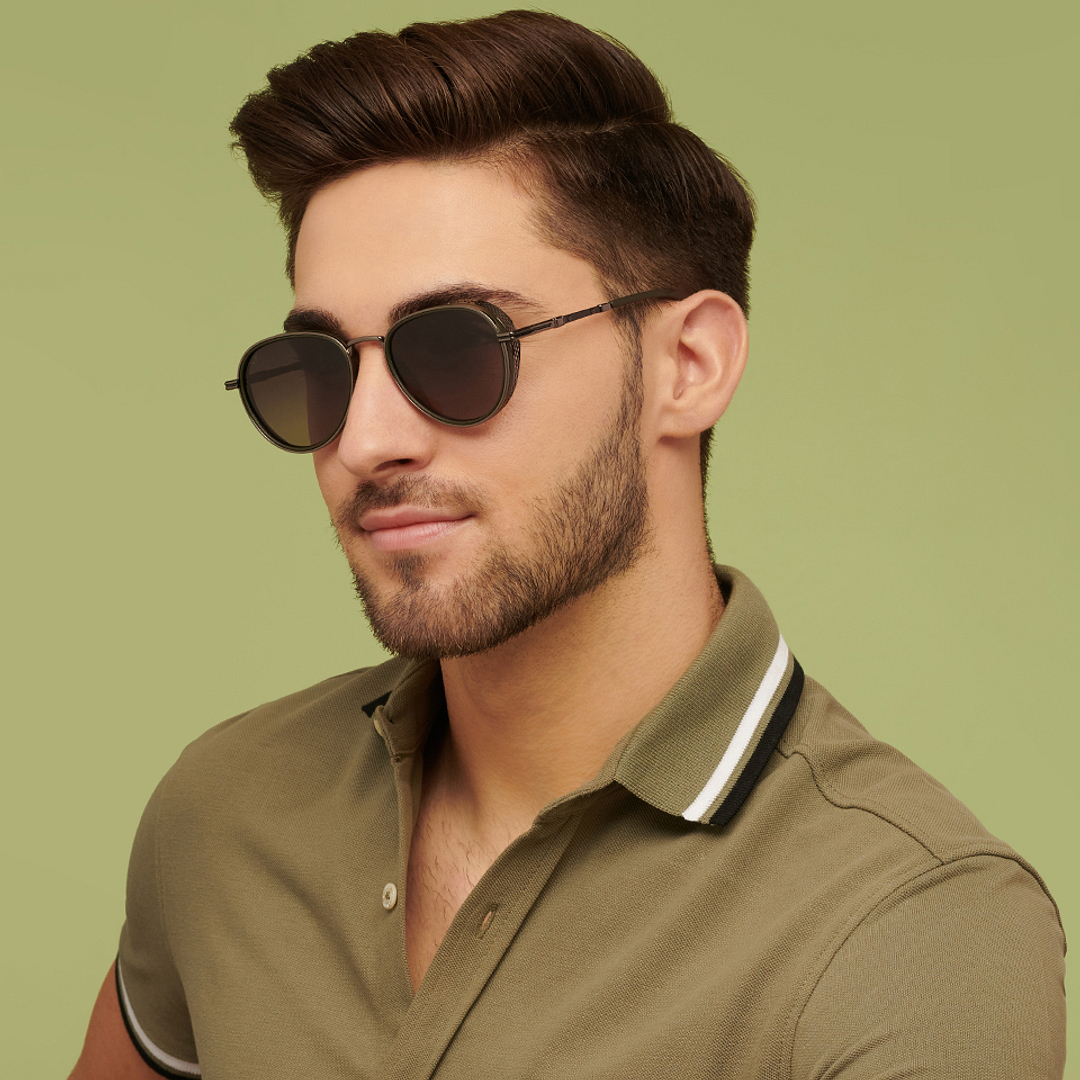 Vincent Chase Polarized Gunmetal Full Rim Aviator right side