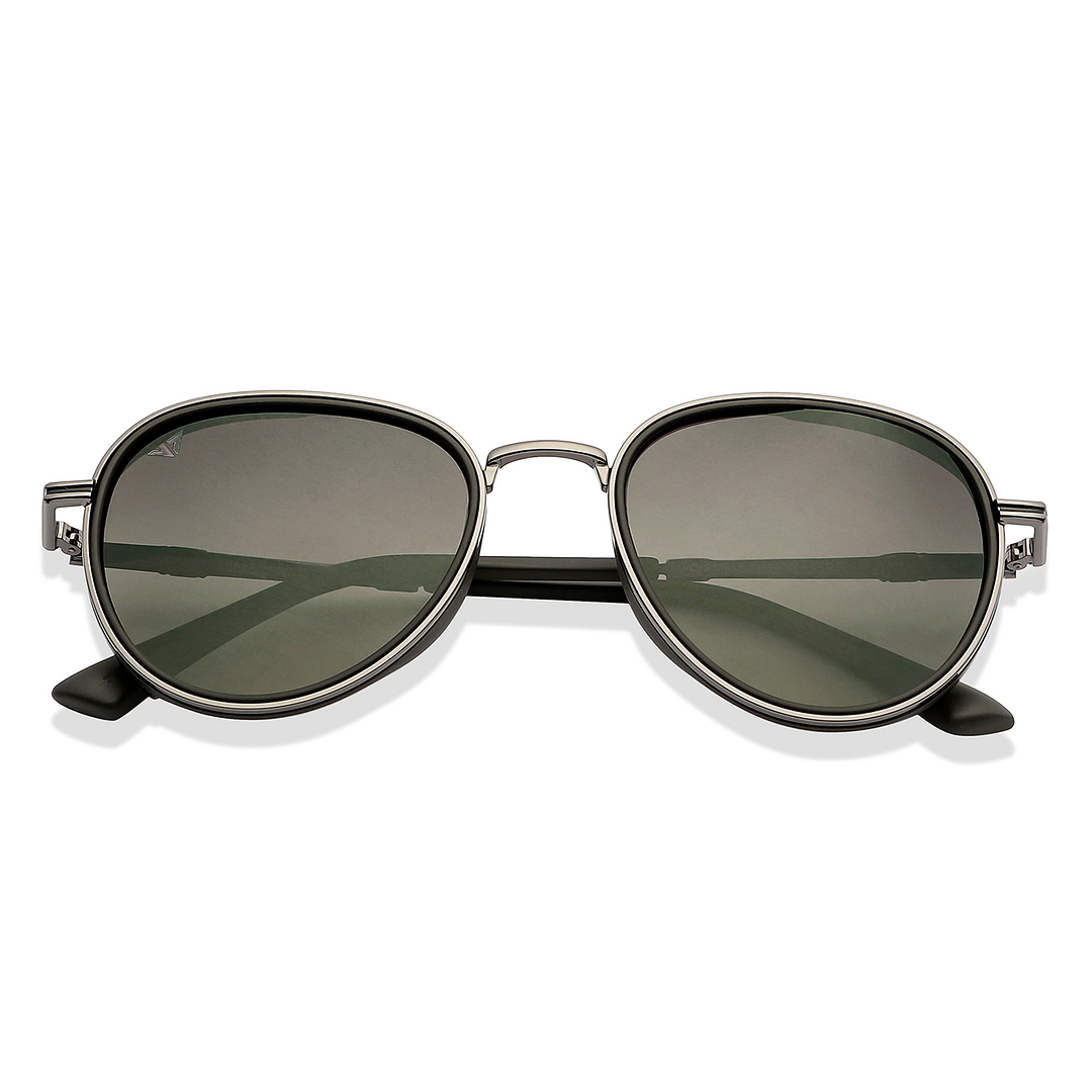 Vincent Chase Polarized Gunmetal Full Rim Aviator left side