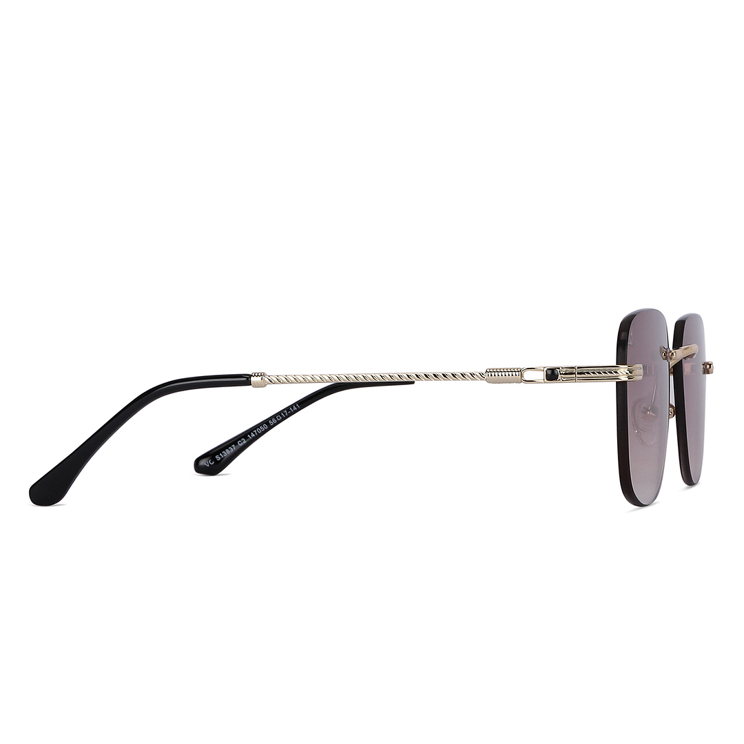 Vincent Chase Online Gold Rimless Rectangle left side