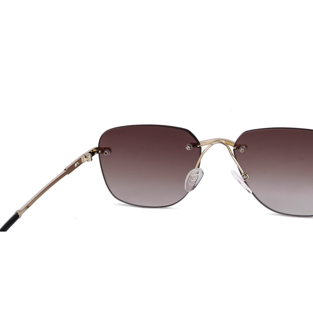 Vincent Chase Online Gold Rimless Rectangle right side
