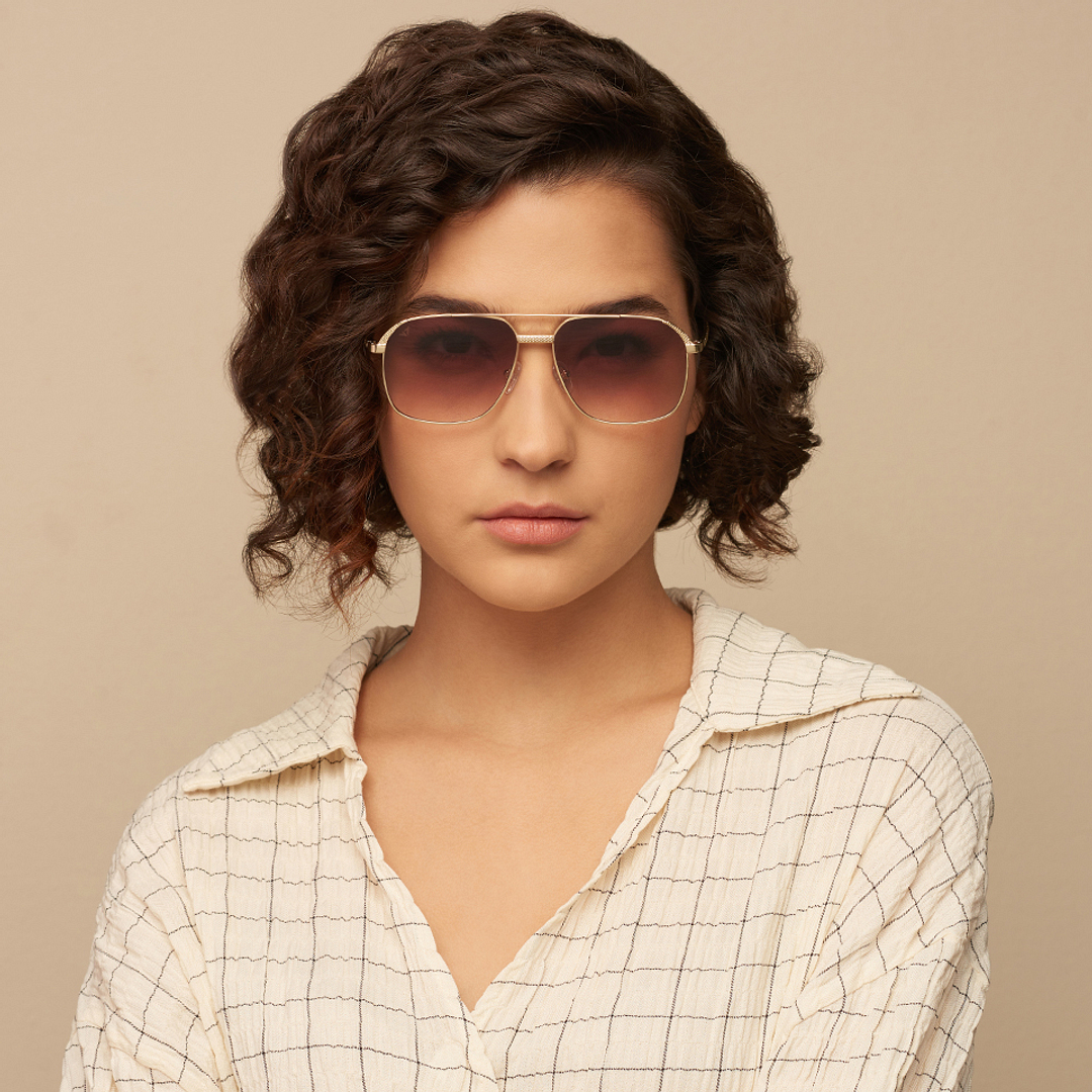 Vincent Chase Online Gold Full Rim Rectangle right side