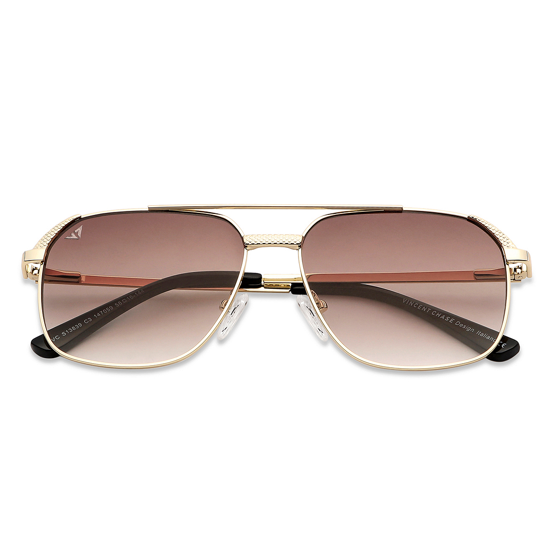 Vincent Chase Online Gold Full Rim Rectangle left side