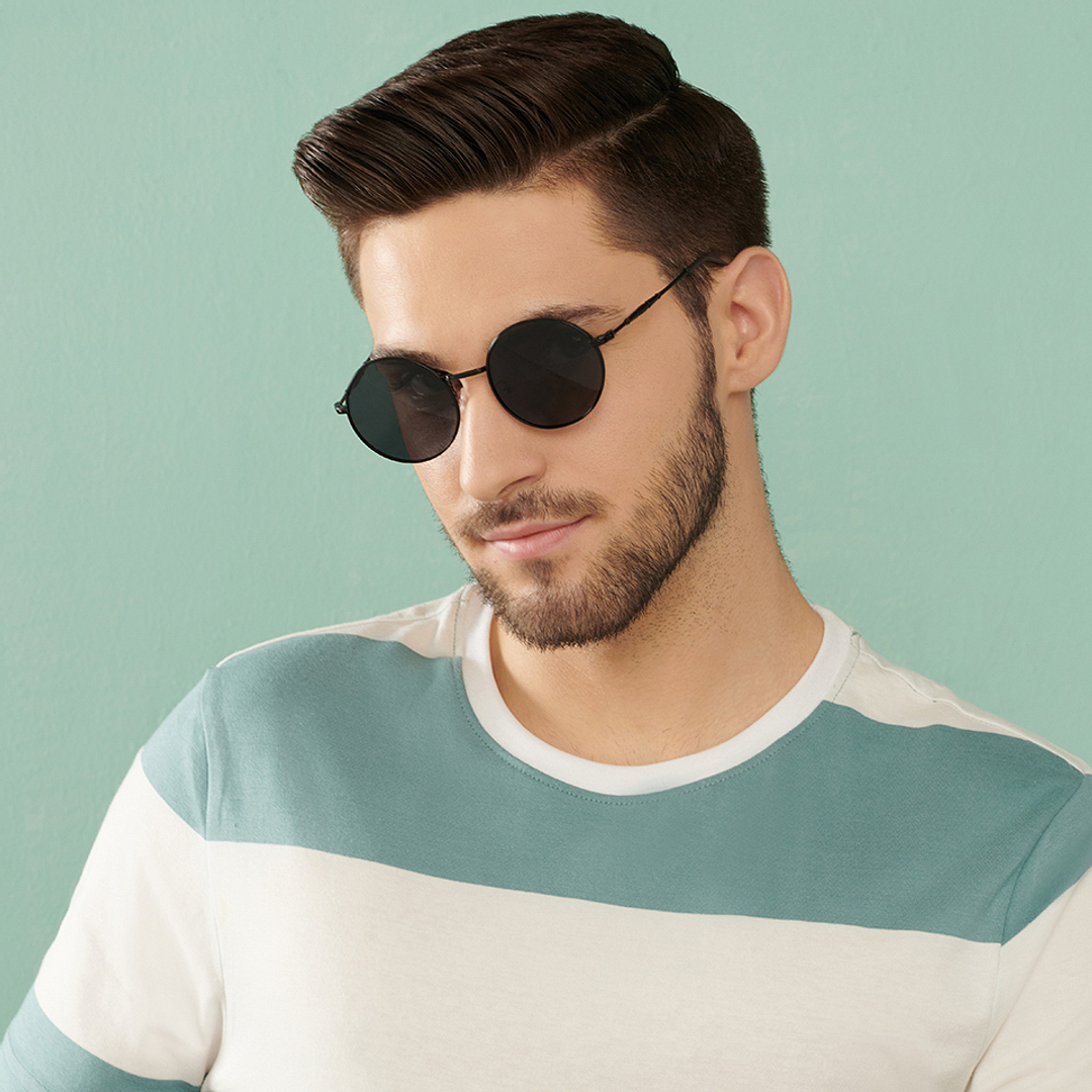 Vincent Chase Online Black Full Rim Round left side