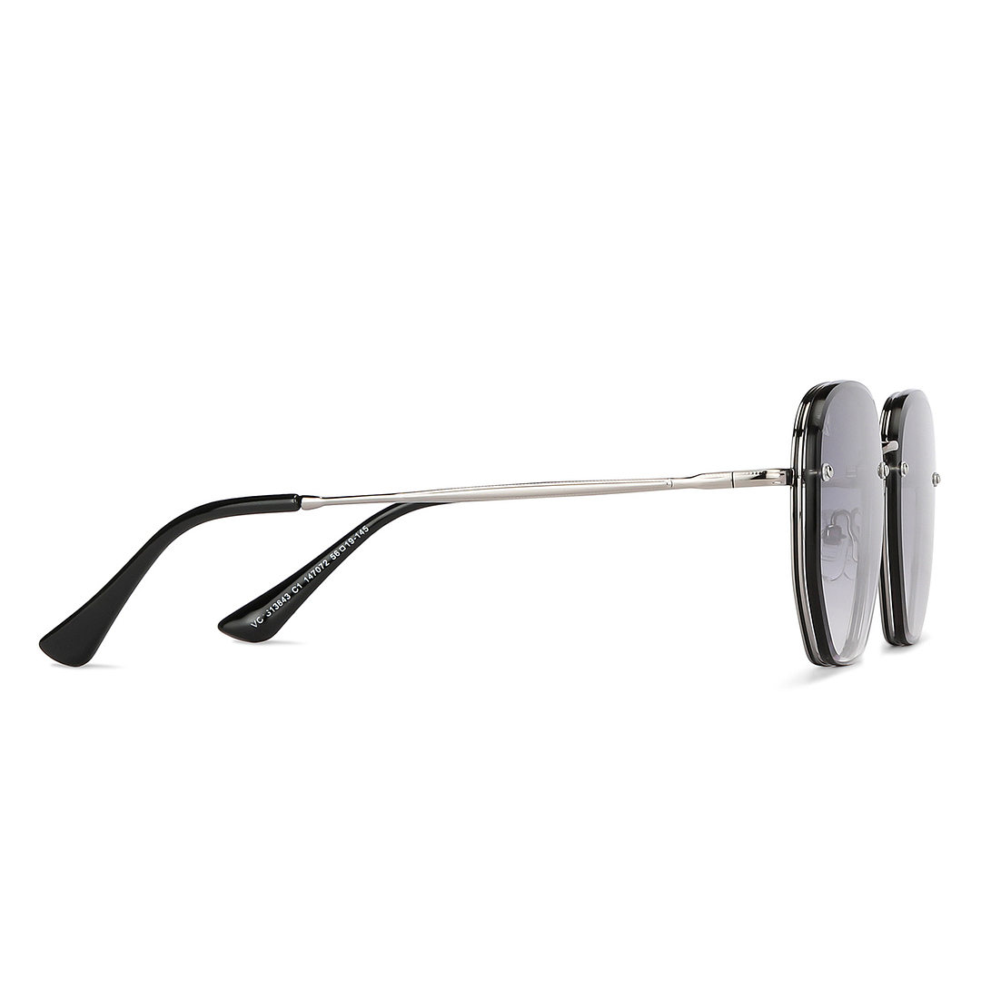 Vincent Chase Online Gunmetal Rimless Geometric left side