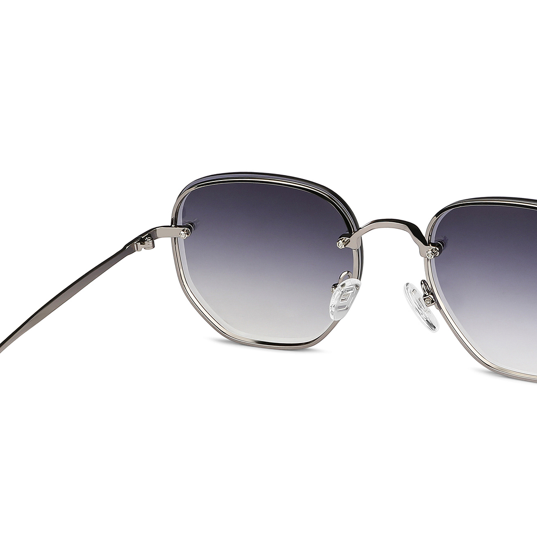 Vincent Chase Online Gunmetal Rimless Geometric right side
