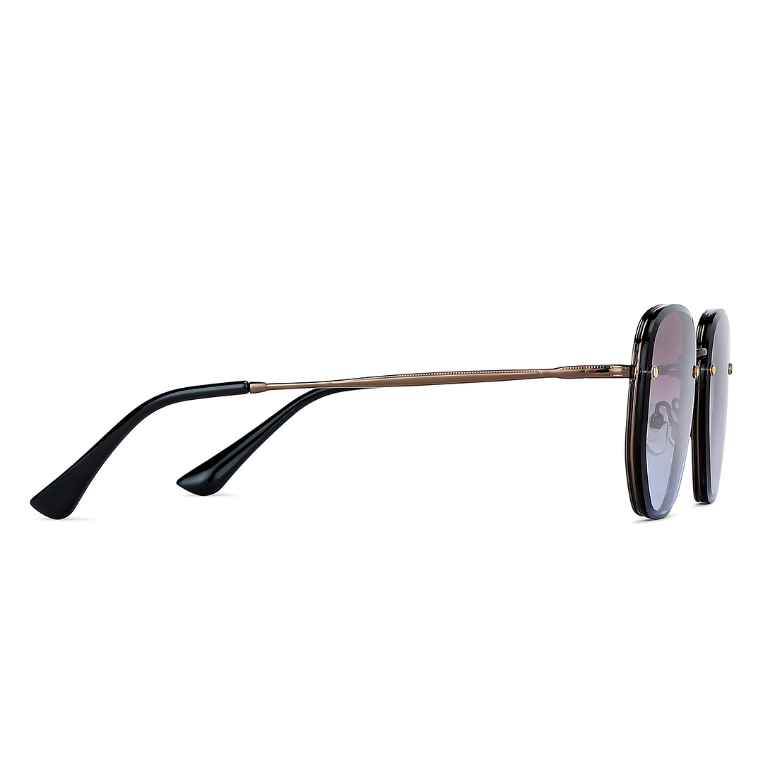 Vincent Chase Online Brown Rimless Geometric left side