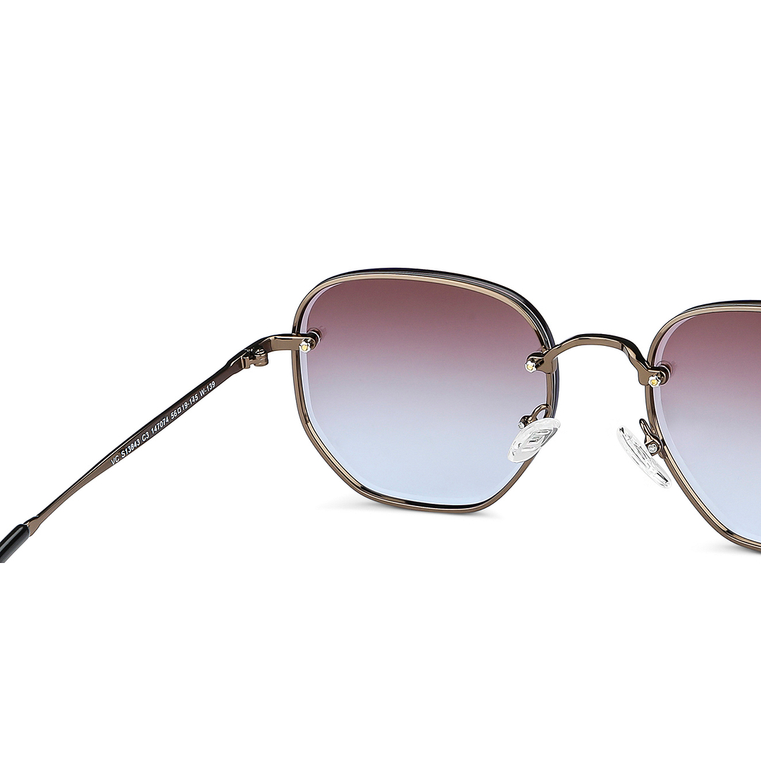Vincent Chase Online Brown Rimless Geometric right side